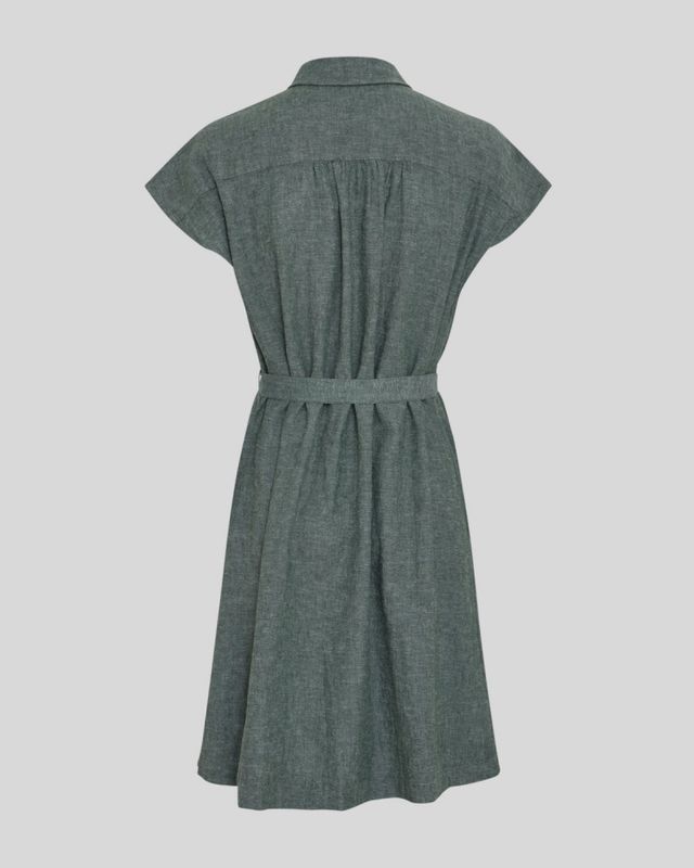 Viana Ginia SS Shirt Dress Laurel W Melange