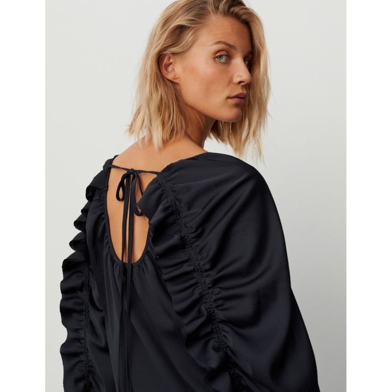 2ND Liana - Modern Structure Bluse Dark Navy