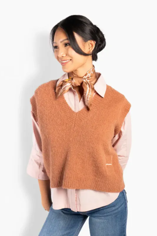 Isadora Silk Scarf Small Mocha Mousse