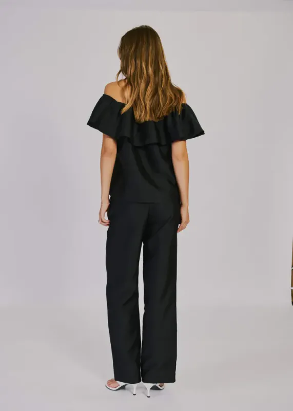 ANA OFF SHOULDER TOP BLACK