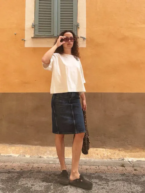 Hovedbilde Midi Denim Skjørt FEEL THE FANTASY 